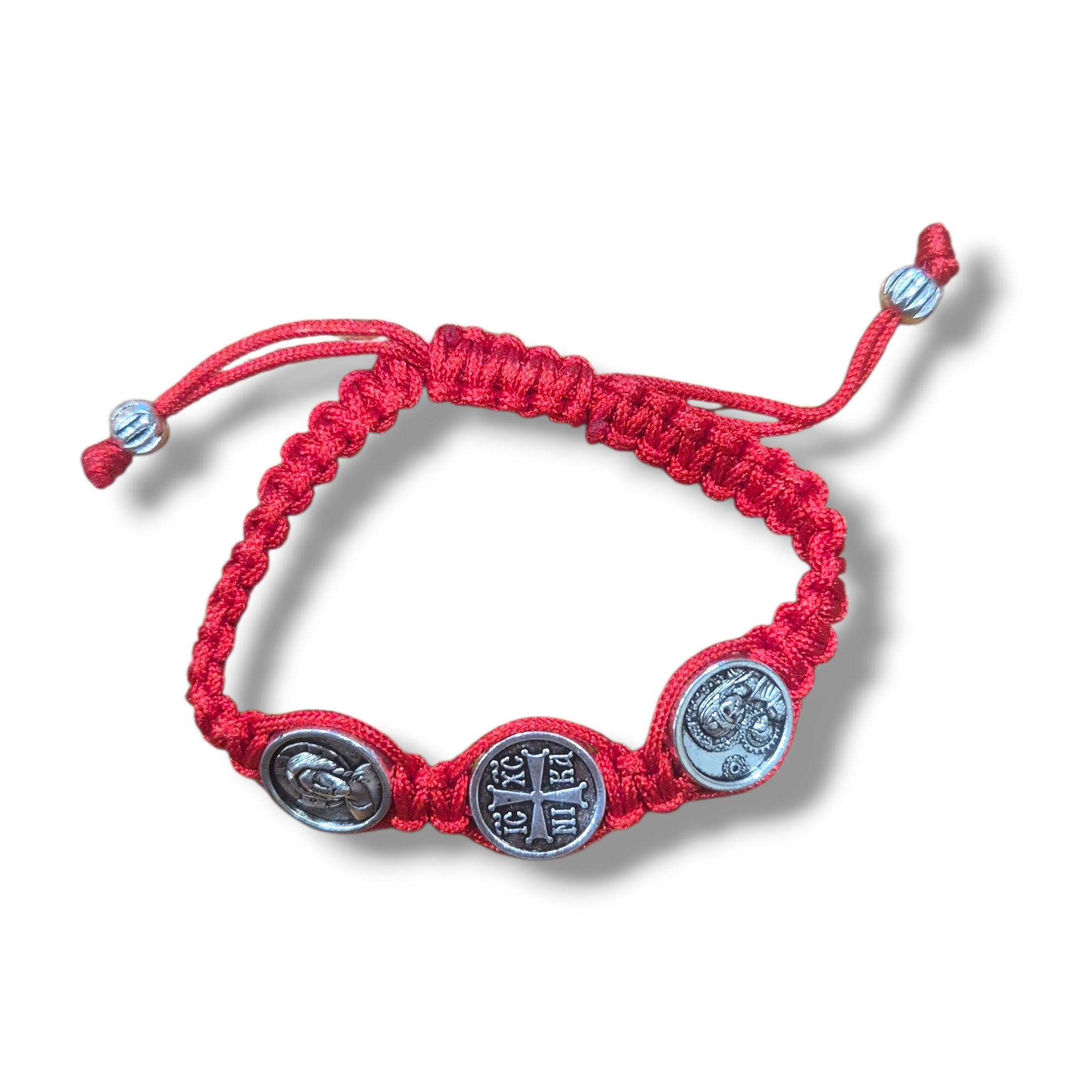 3 Medallion Prayer Rope Wrist Bracelet