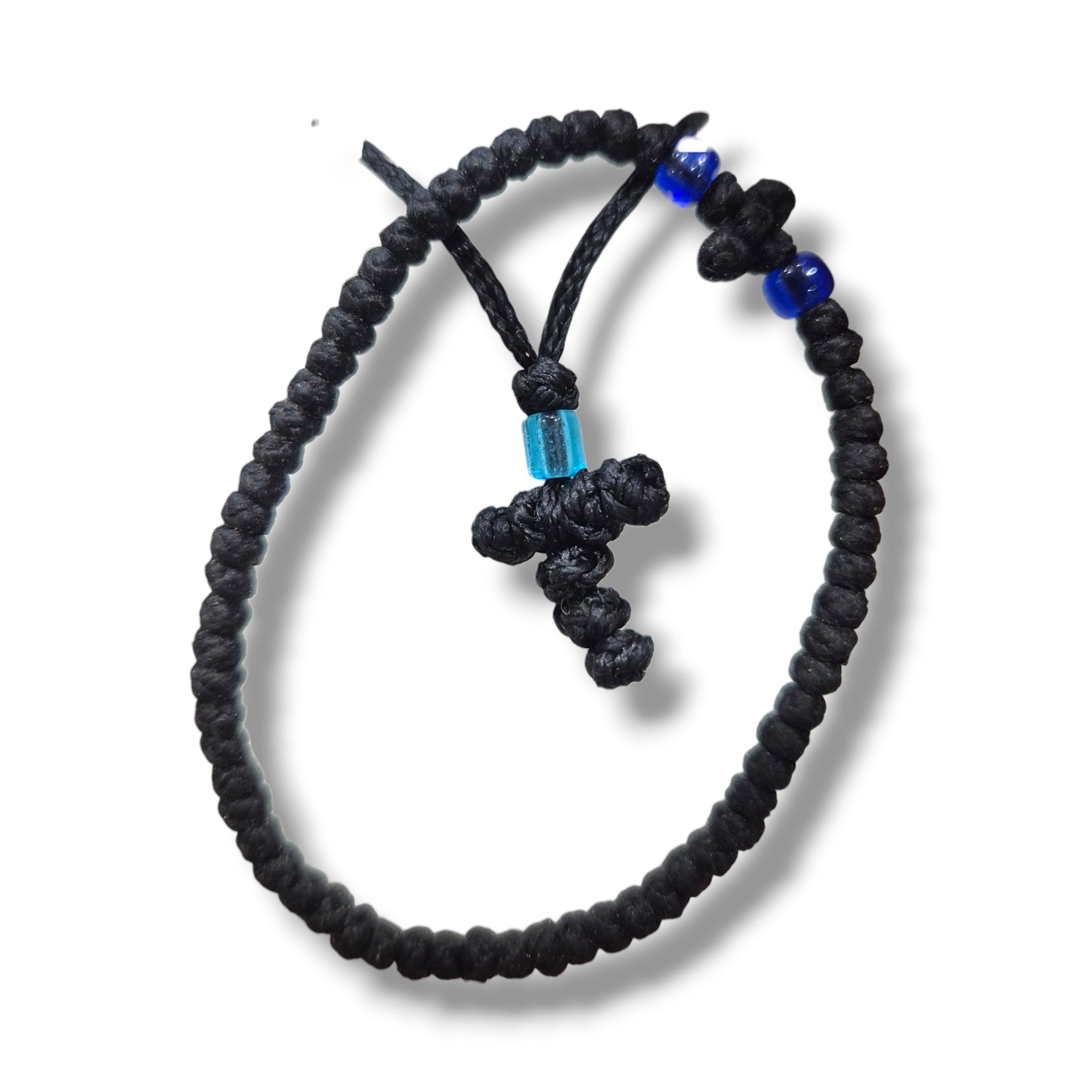 Thin Cross Necklace + Prayer Rope Bracelet Sets