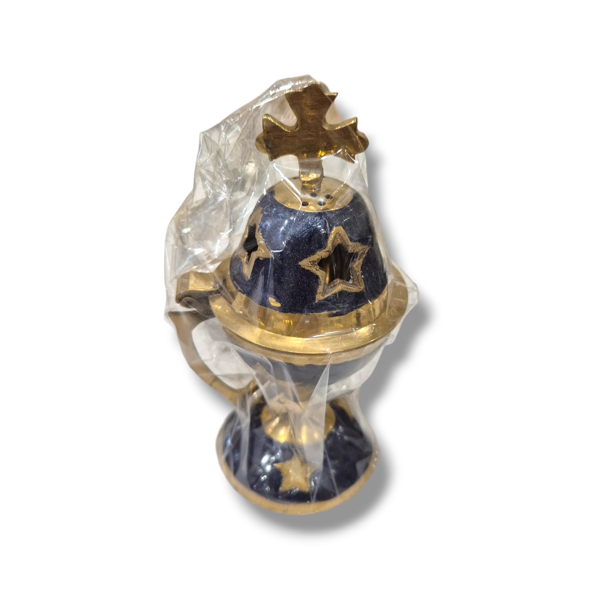 Gold and Blue Star Incense Burner