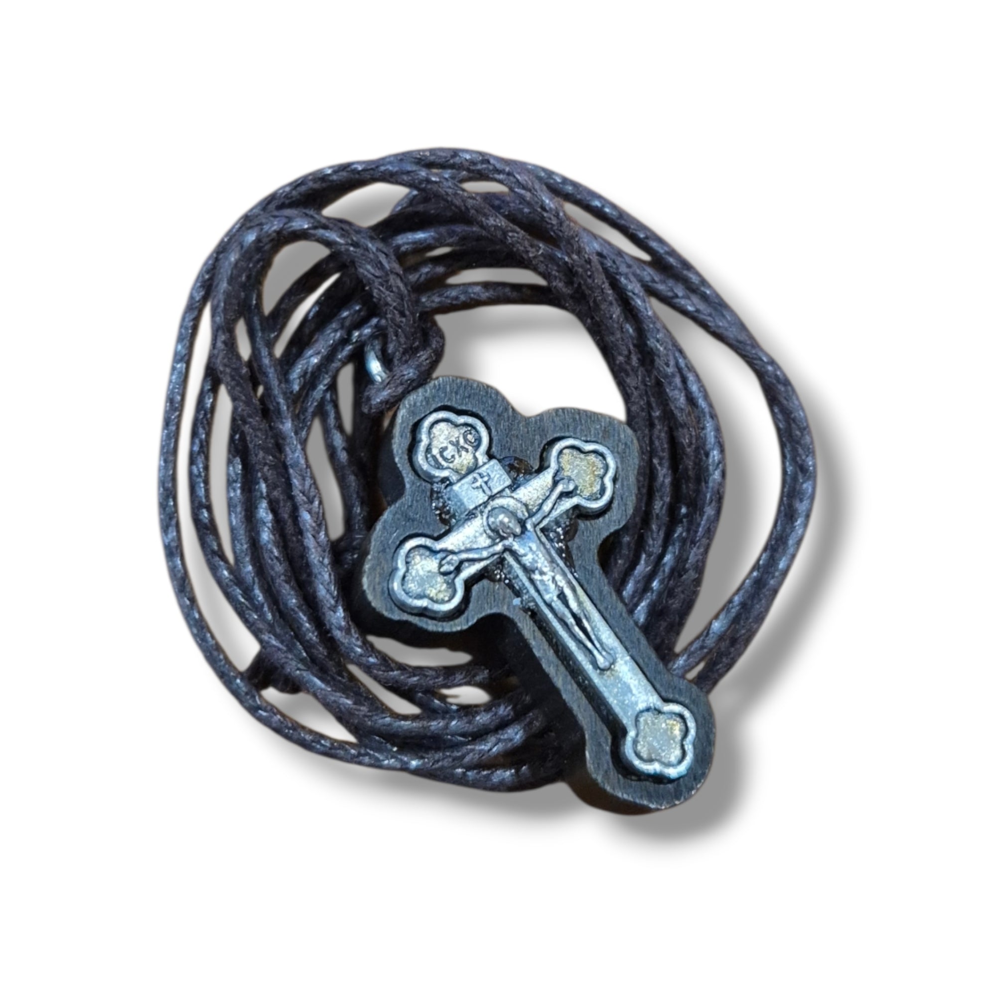Small Wooden Cross Necklace (Style 2)
