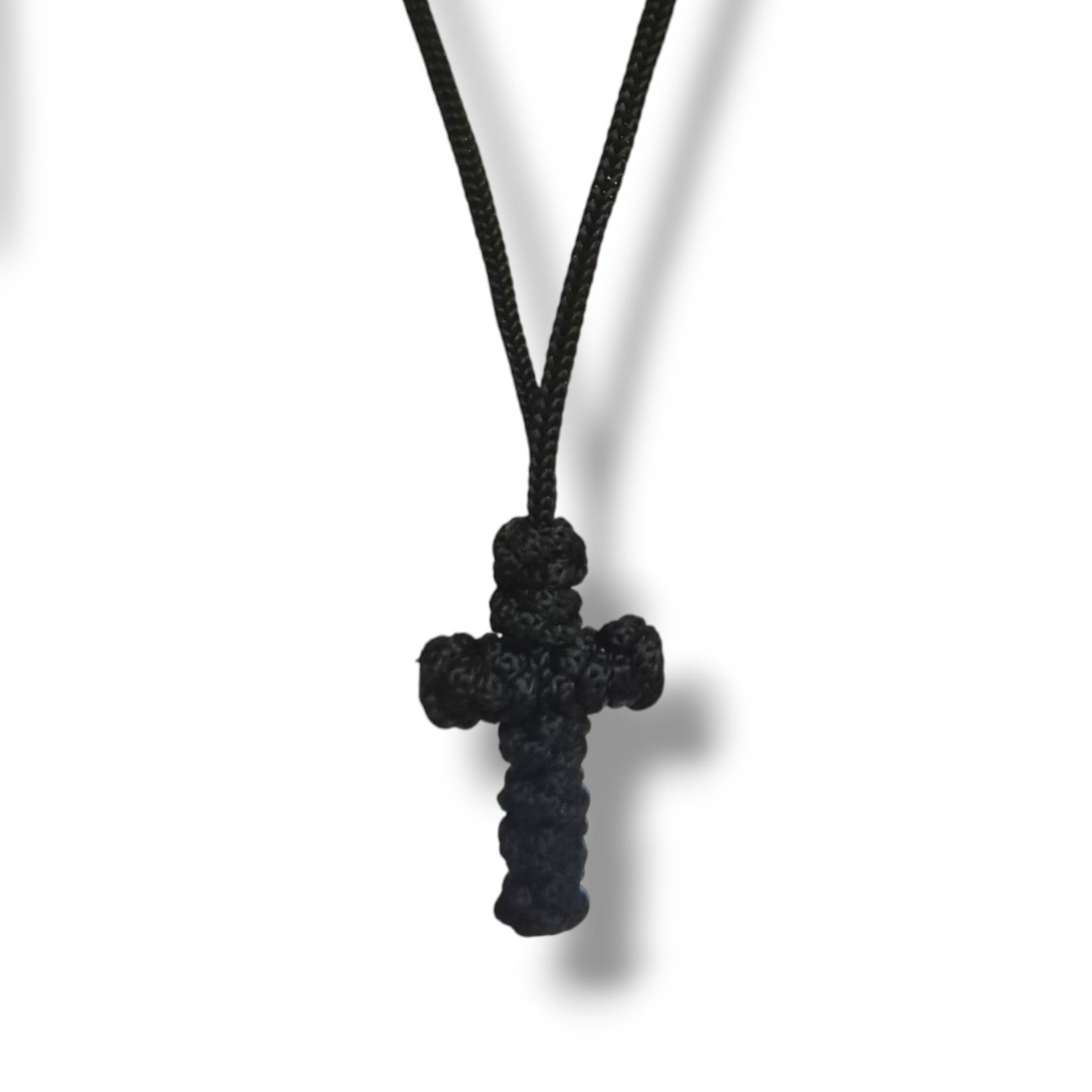 Medium Black Cross on Rope