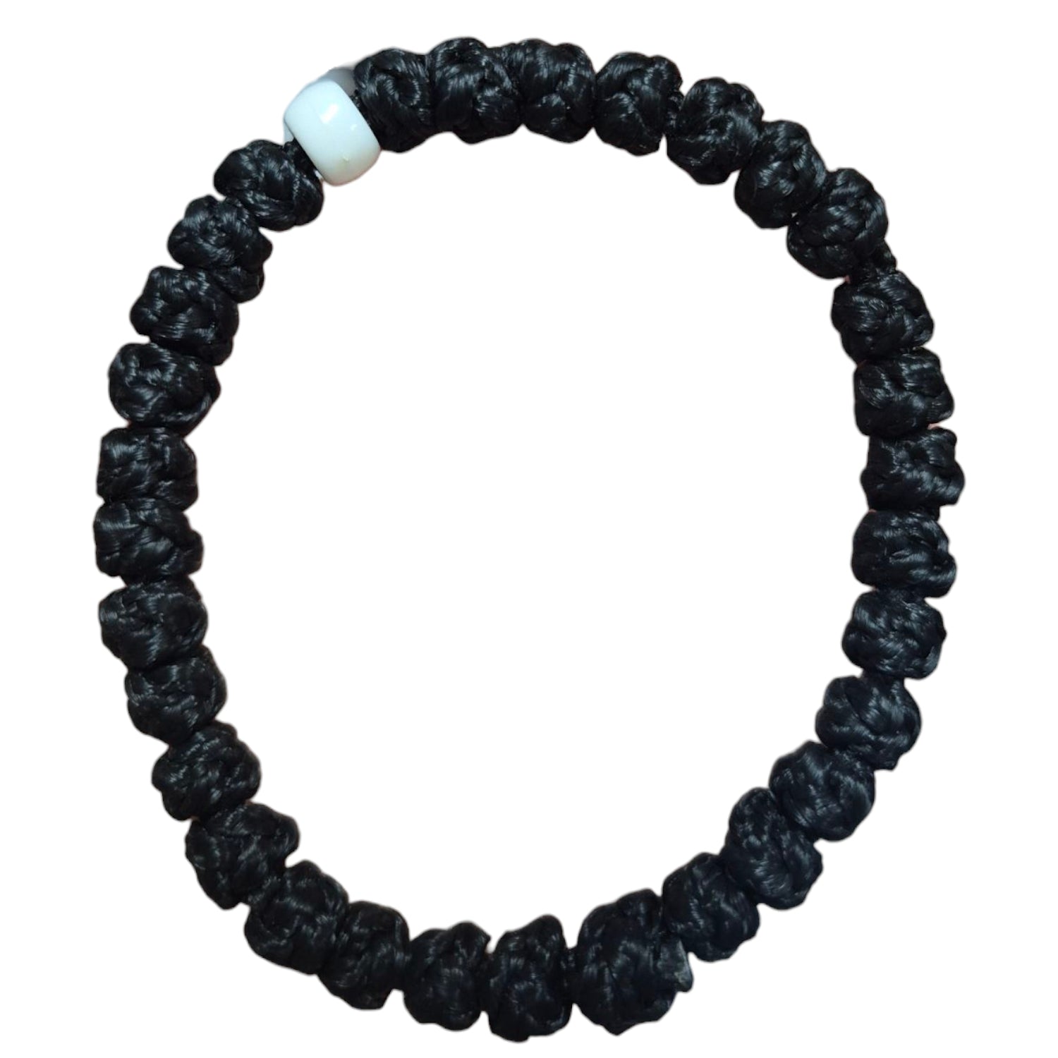 33 Knot Thick Black Rope + Bead Bracelets