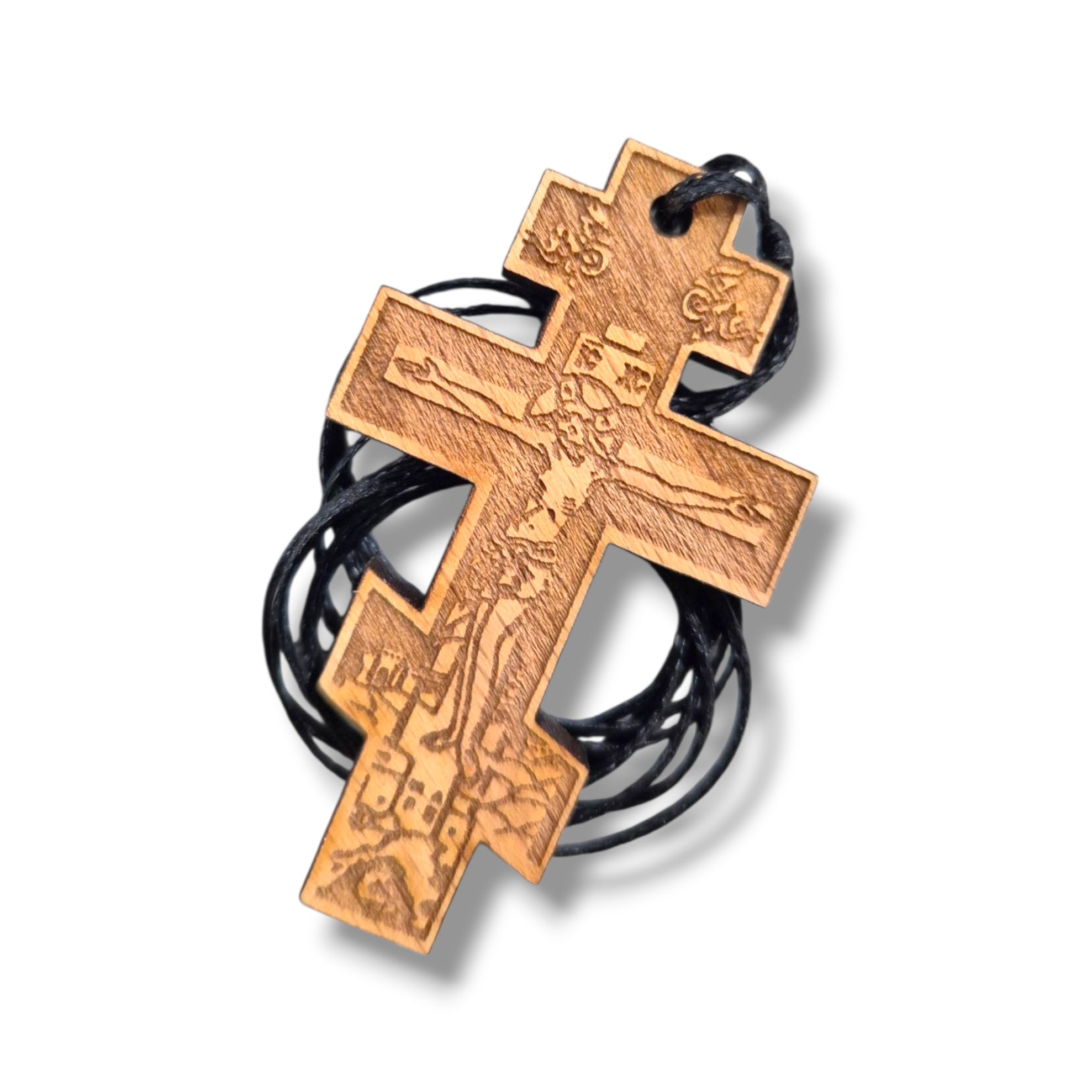 Large Wooden Cross Necklace (Style 3)