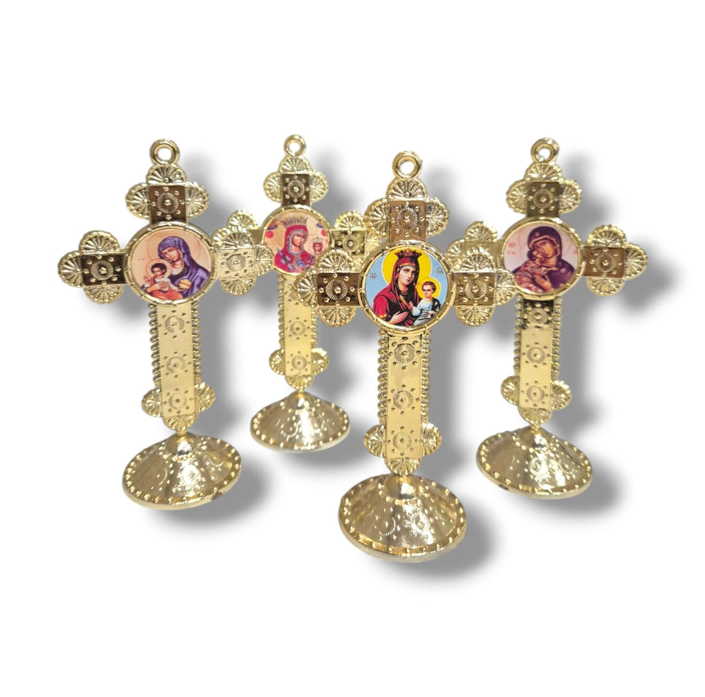 Gold Plastic Icon Cross Assorted