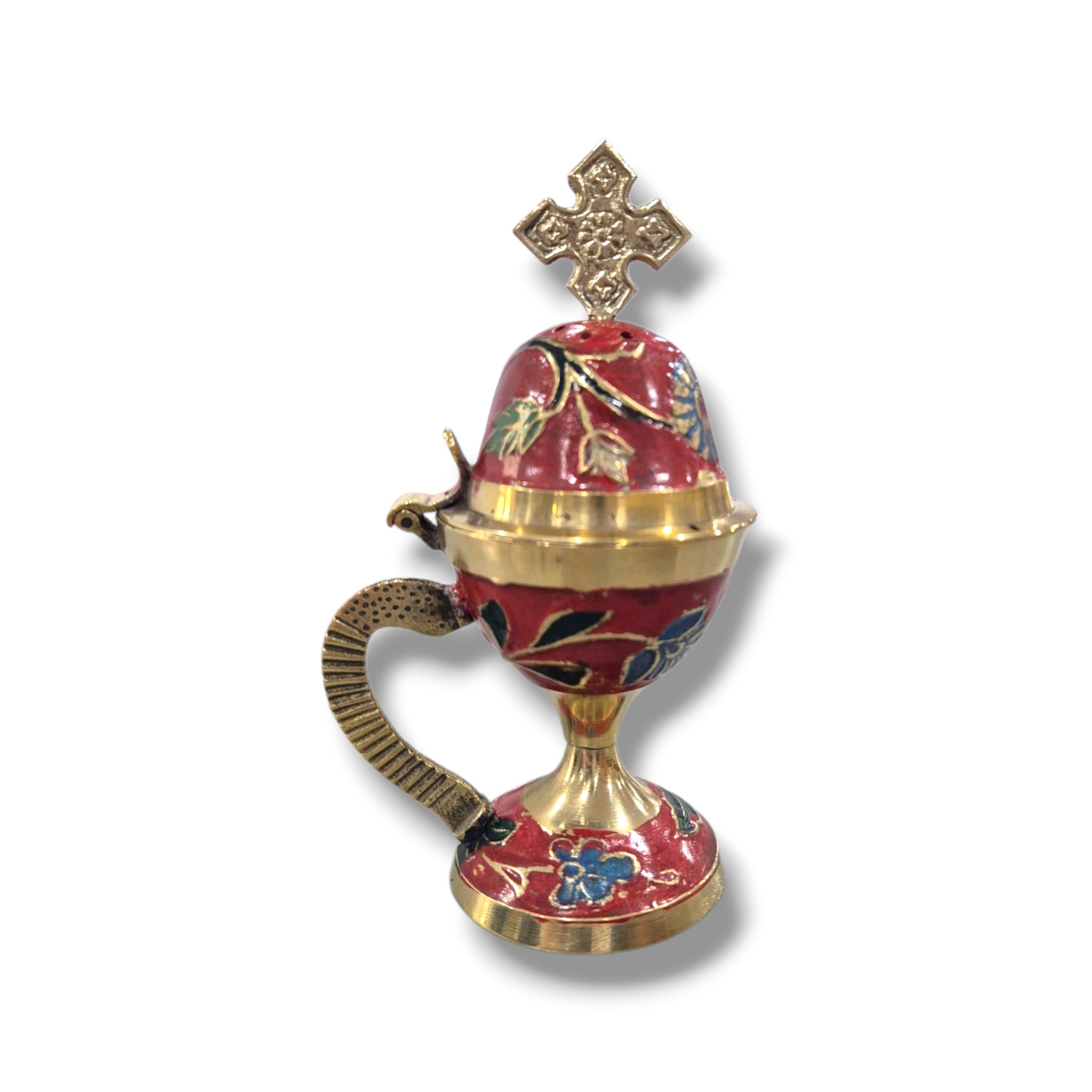 Red Pattern Medium Incense Burner