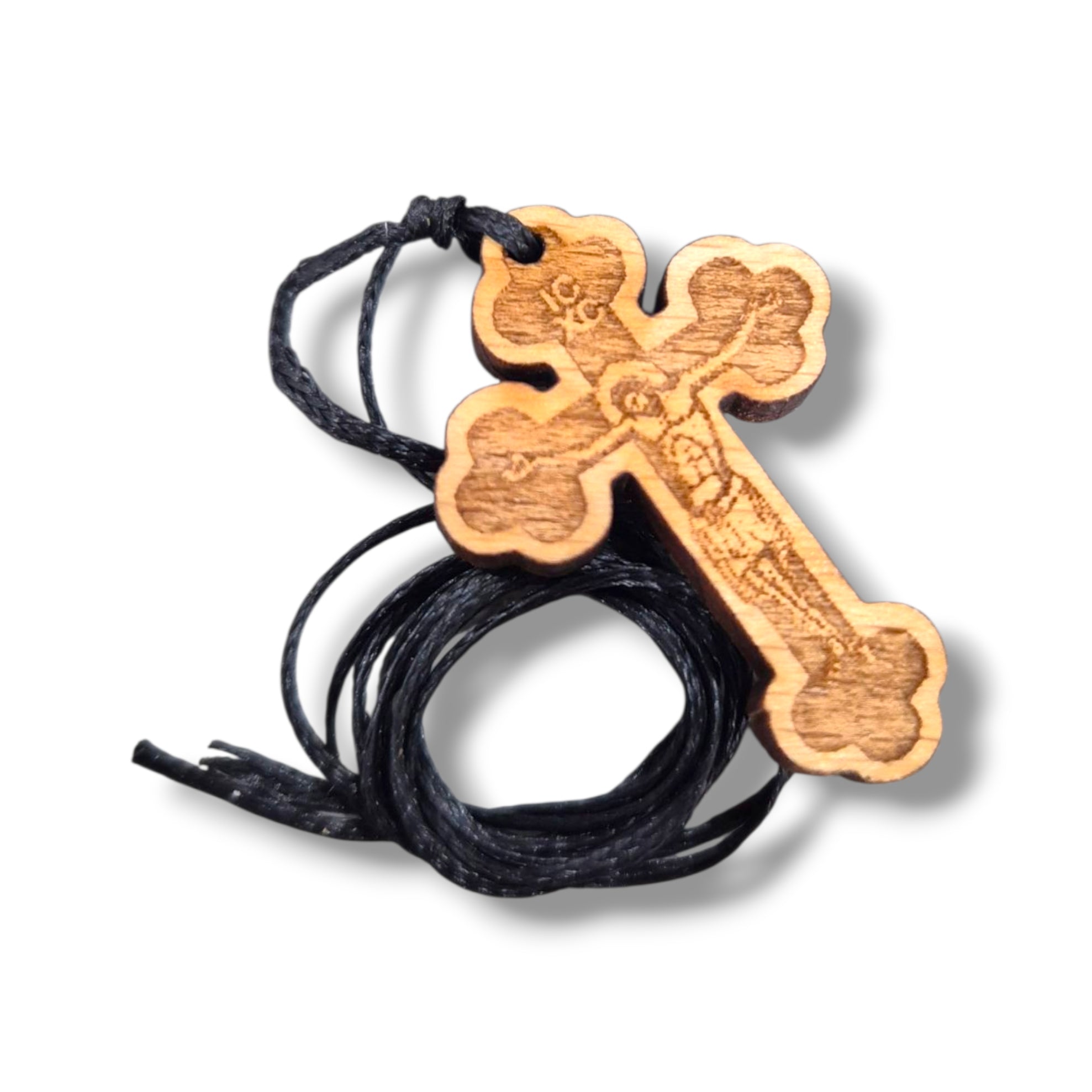 Small Wooden Cross Necklace (Style 1)
