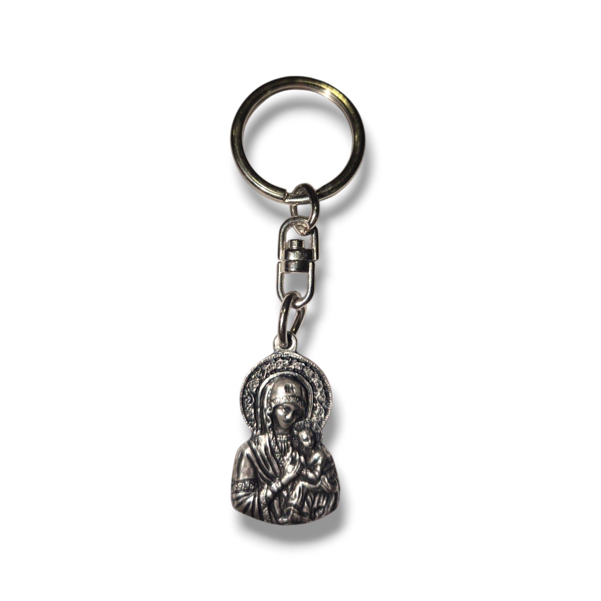 Theotokos & Christ Metal Keyring