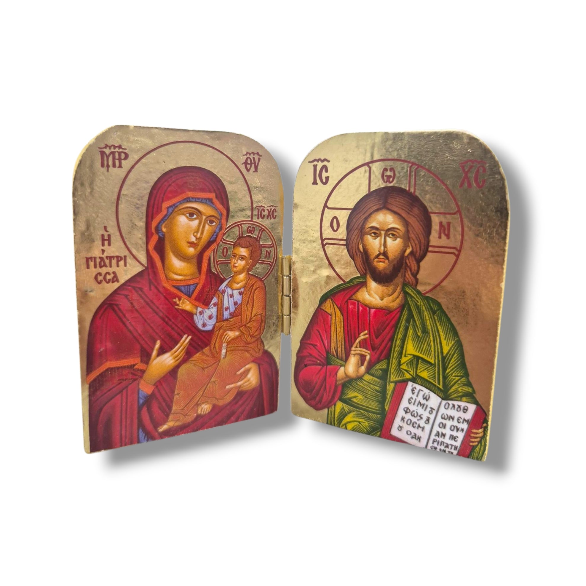 Diptych Wooden Icon 7x9.5cm (Assorted Styles)