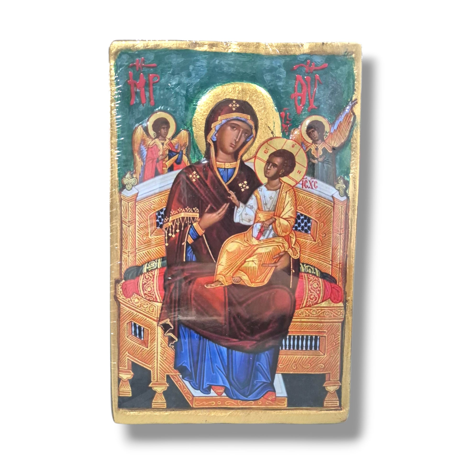 13.5x23cm Pantanassa Wooden Carving Premium Icons