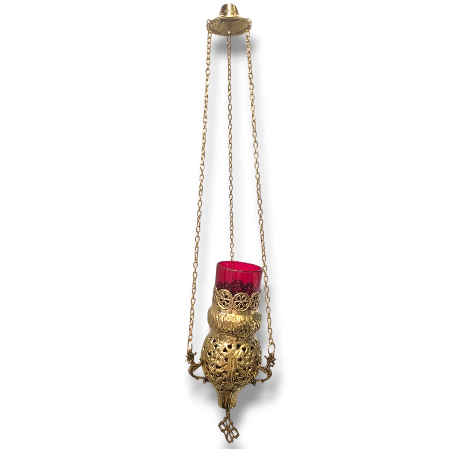 Gold and Red Oil Lamp