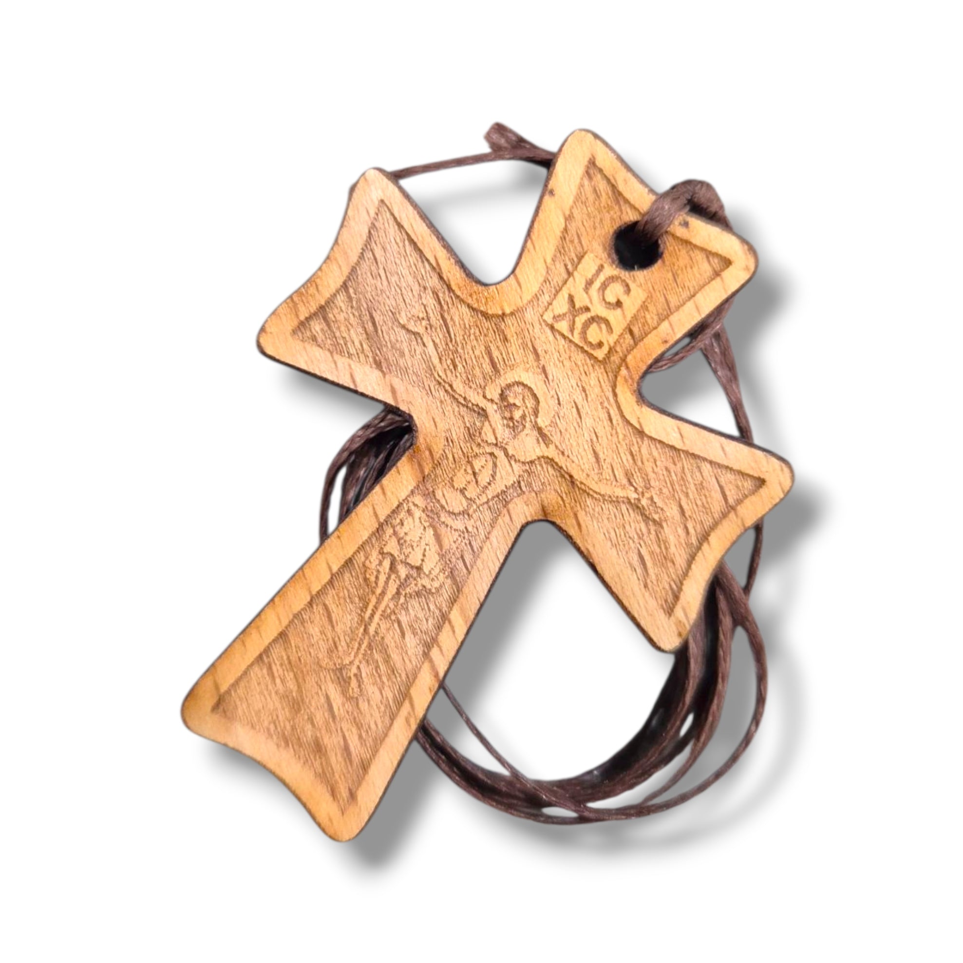 Large Wooden Cross Necklace (Style 4)