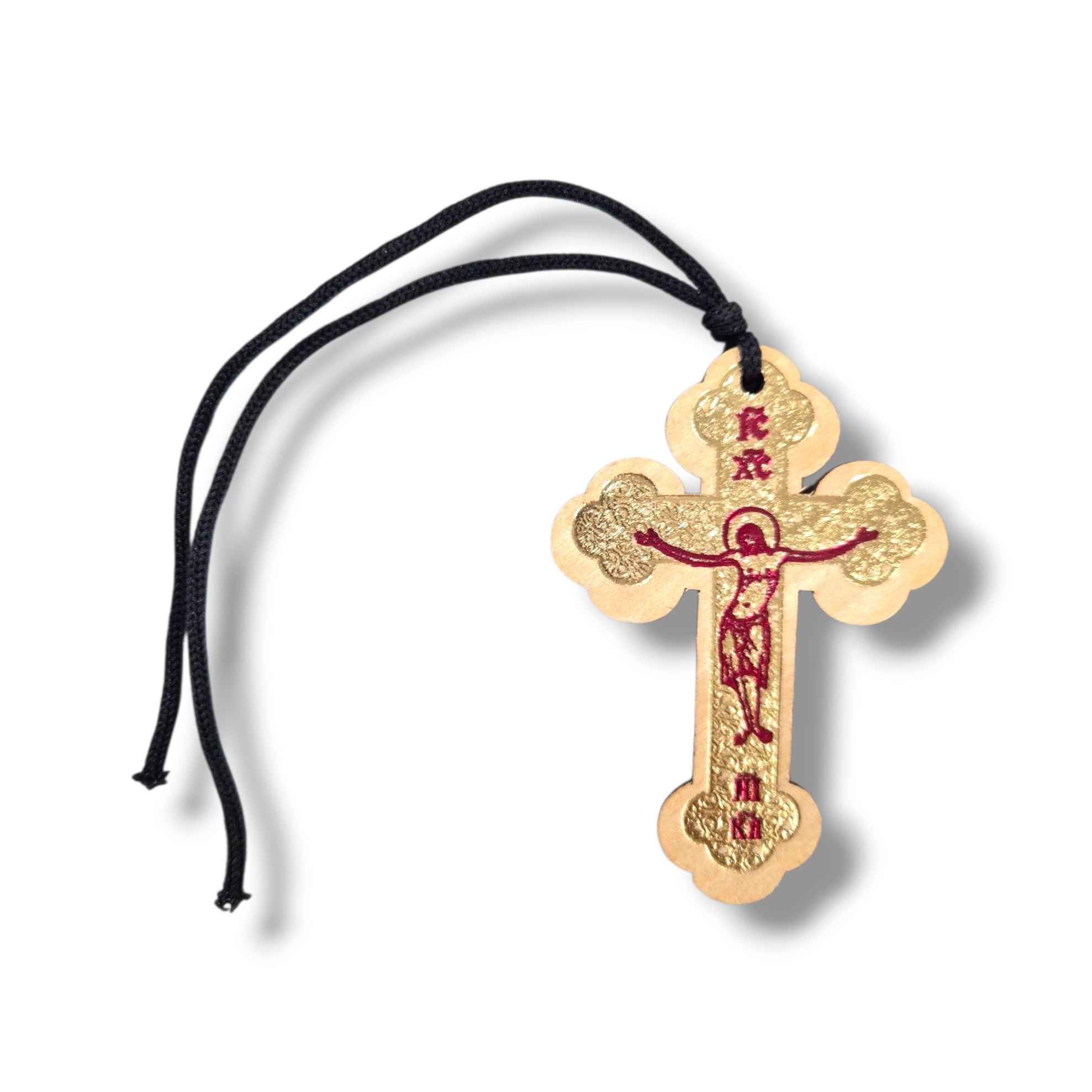 Red Wooden Car Cross (8x5.5cm)